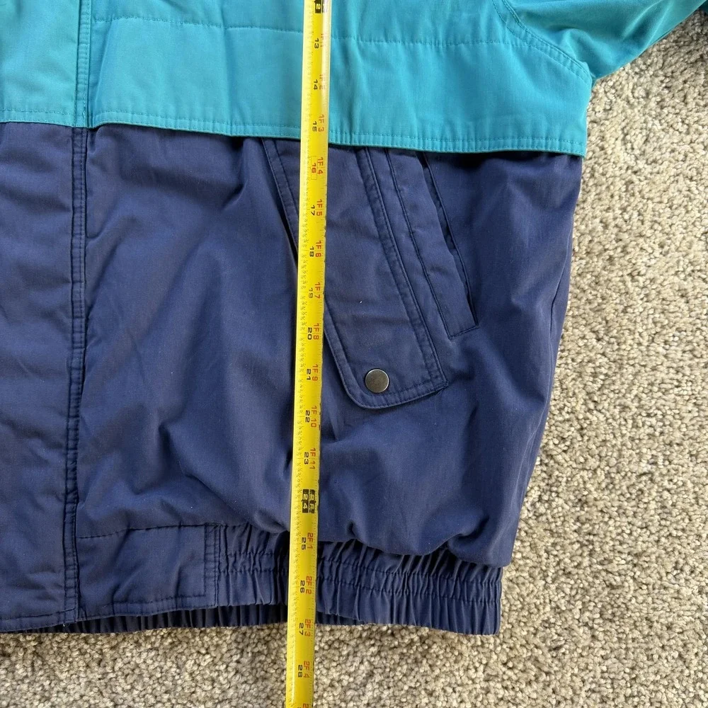 Vintage 90s Towncraft Jacket Mens XLT Blue Colorblock Windbreaker Lightweight
